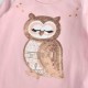 Dětské, dívčí tričko dlouhý rukáv růžové měnící se obrázek - sova