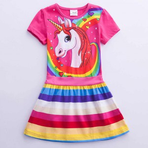 Dětské dívčí šaty, tunika s krátkým rukávem My little pony - růžová