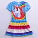 Dětské dívčí šaty, tunika s krátkým rukávem My little pony - modrá