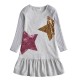 Dětské dívčí šaty, tunika s měnícím se obrázkem - hvězdičky