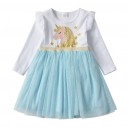 Dívčí šaty, tunika s filtrovou sukní jednorožec unicorn  - modrá