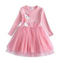 Dívčí šaty, tunika s tutu sukýnkou jednorožec růžová