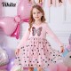 Dětské dívčí růžové šaty, tunika s tutu sukýnkou - měnící se motýl