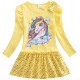 Dívčí šaty, tunika s dlouhým rukávem a puntíky - žlutá Unicorn