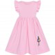 Dětské, dívčí letní šaty bavlněné s volánkovými rukávy - více barev