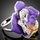 Luxusní prsten, velká růže, Swarovski krystal J1012