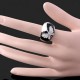 Luxusní prsten, bílé zlato, motýl Swarovski krystal J0537