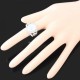 Luxusní prsten, bílé zlato, bílý Swarovski krystal J2702