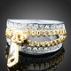 Luxusní prsten, bílé zlato, zip Swarovski krystal J2822