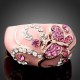 Luxusní prsten, růžové zlato, motýl Swarovski krystal J0461