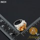 Luxusní prsten, žluté zlato, perla. růže, Swarovski krystal J2294
